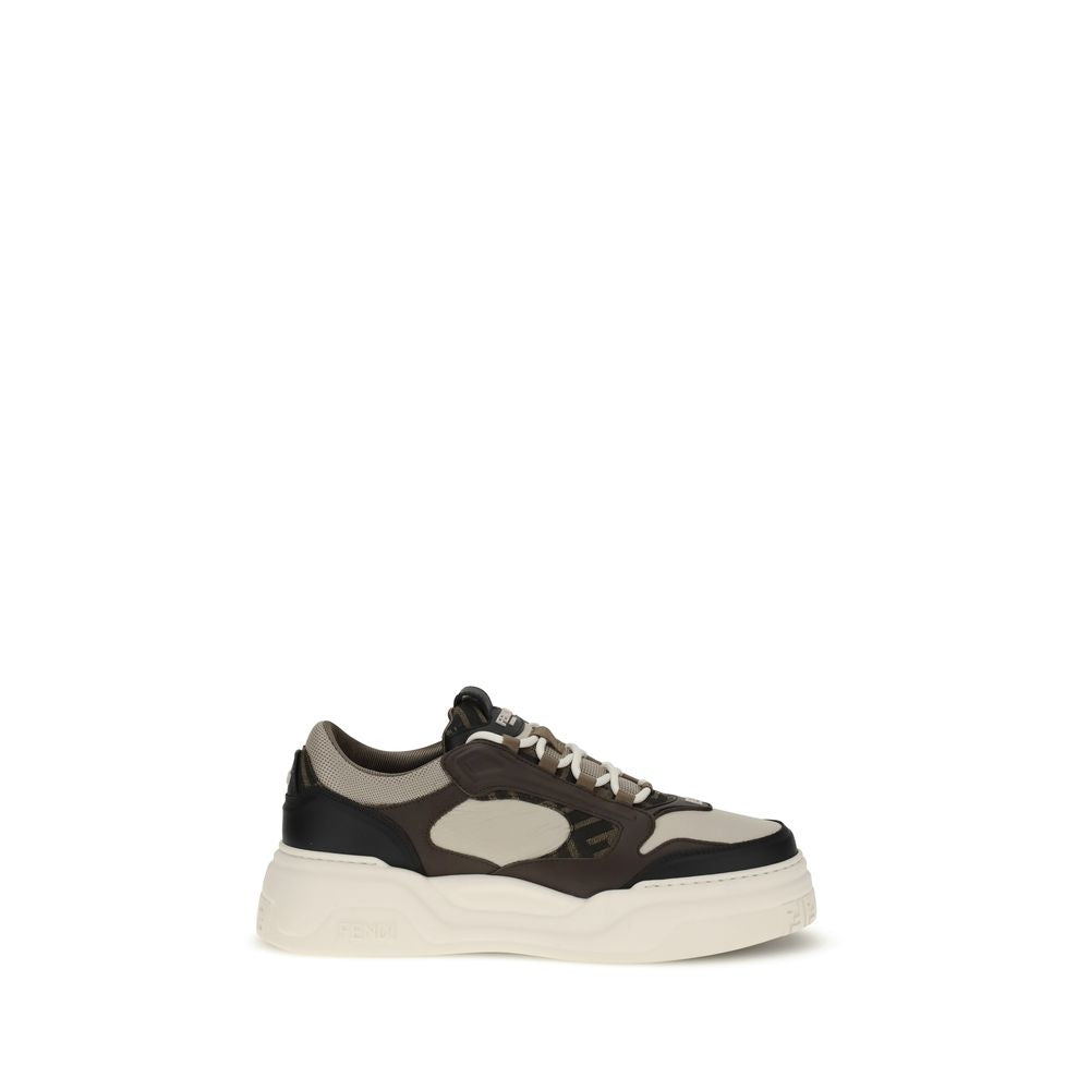 Fendi Schwarze Bos Taurus Kalbsleder Chunky Sneaker