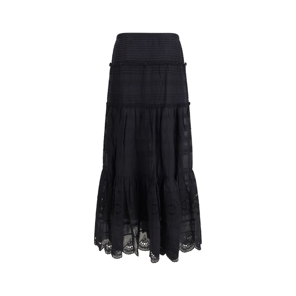Isabel Marant Étoile Schwarzer Viskose-Maxirock