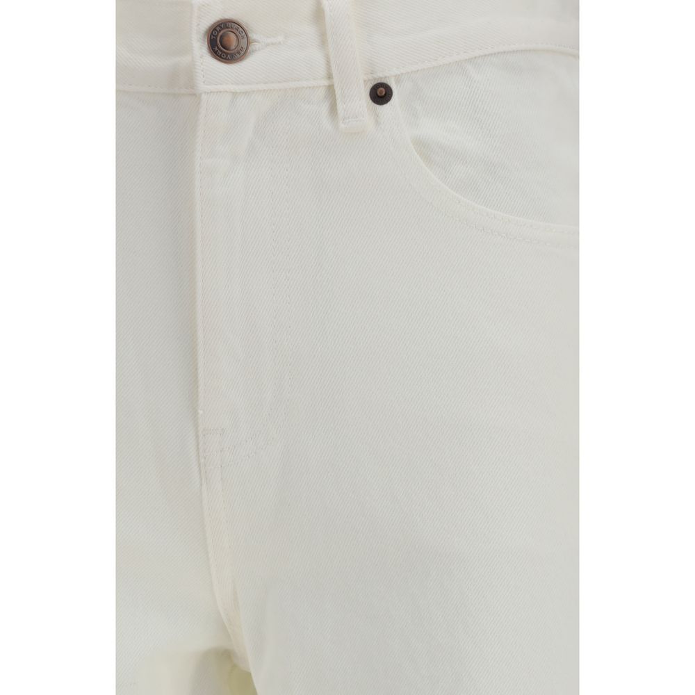 Tory Burch Weiße Baumwolljeans im geraden Schnitt
