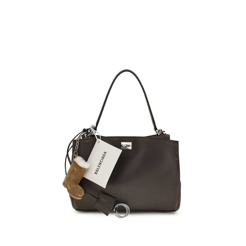 Balenciaga Braune Kalbsleder Bos Taurus Schultertasche