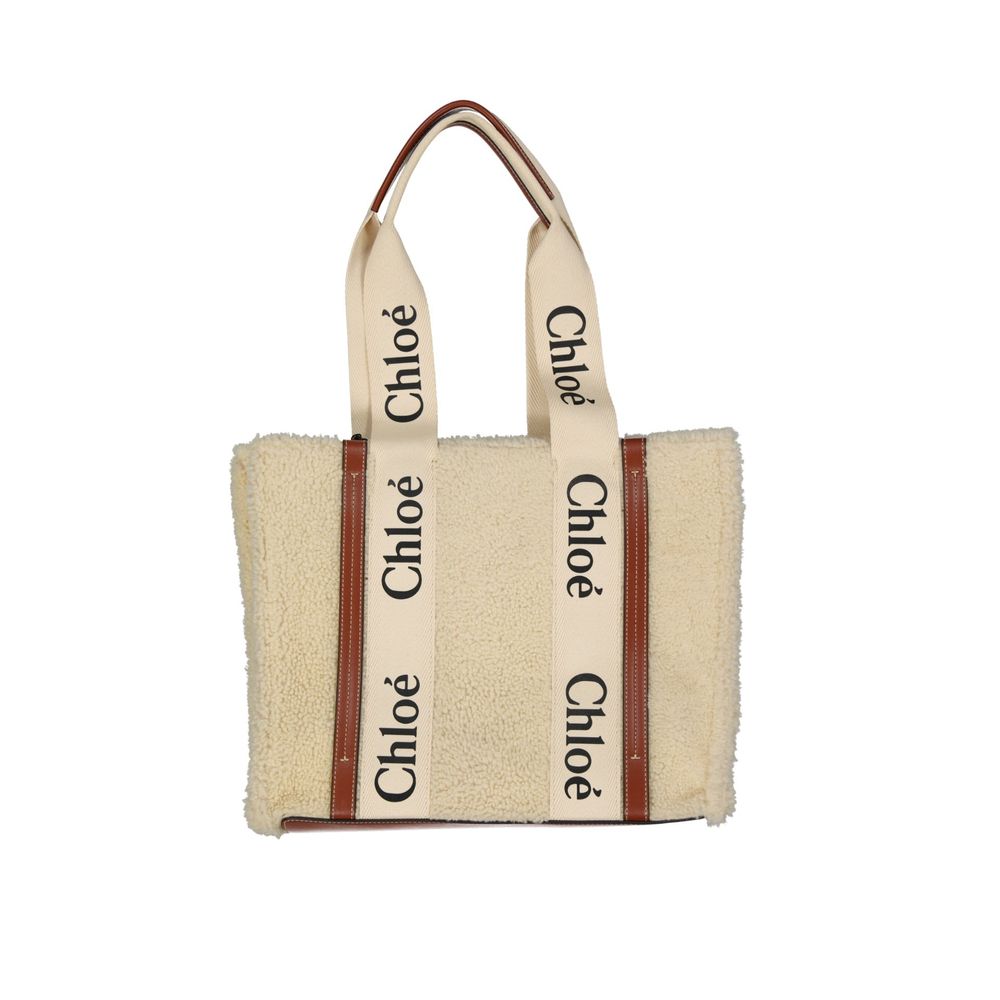 Chloé Beige Lammfell-Tragetasche