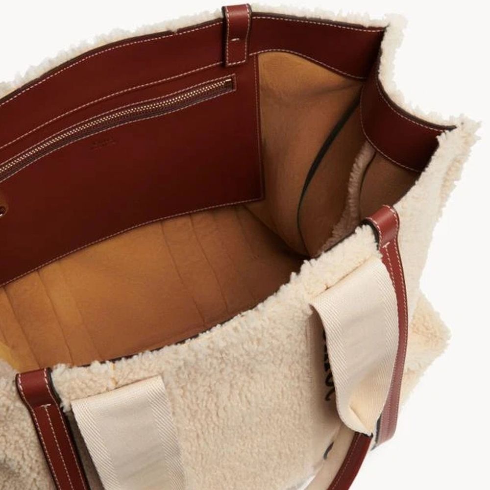 Chloé Beige Lammfell-Tragetasche