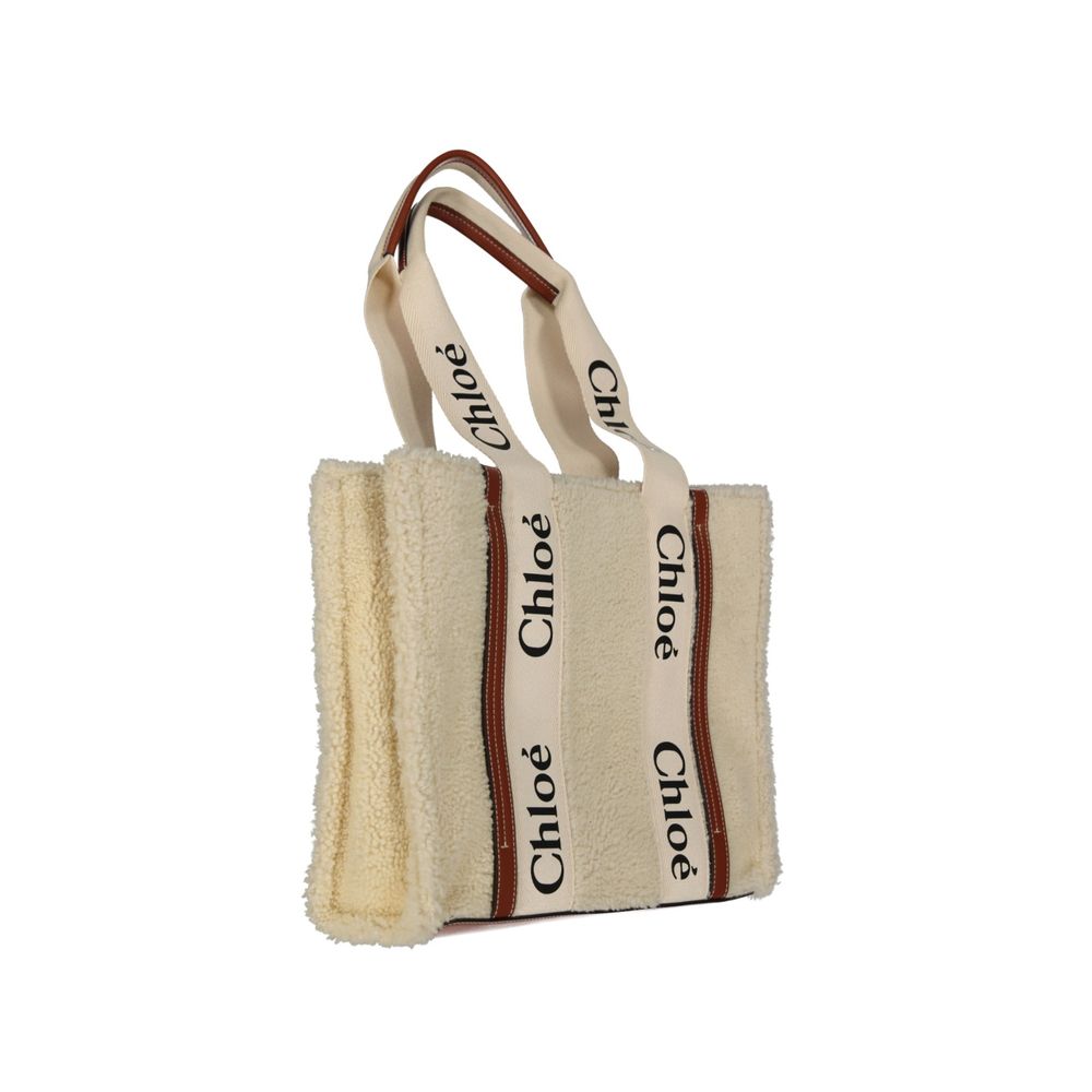 Chloé Beige Lammfell-Tragetasche