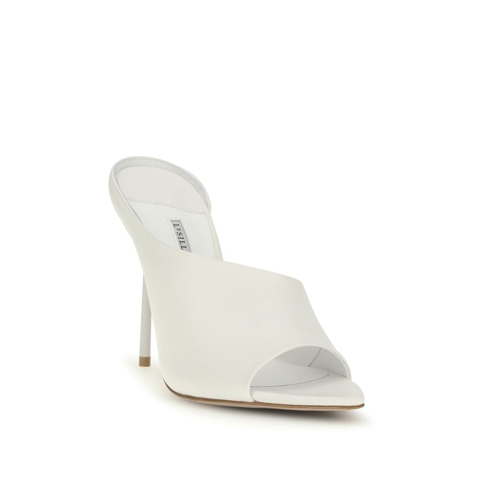 LE SILLA Weiße Stilettosandalen aus Kalbsleder Bos Taurus