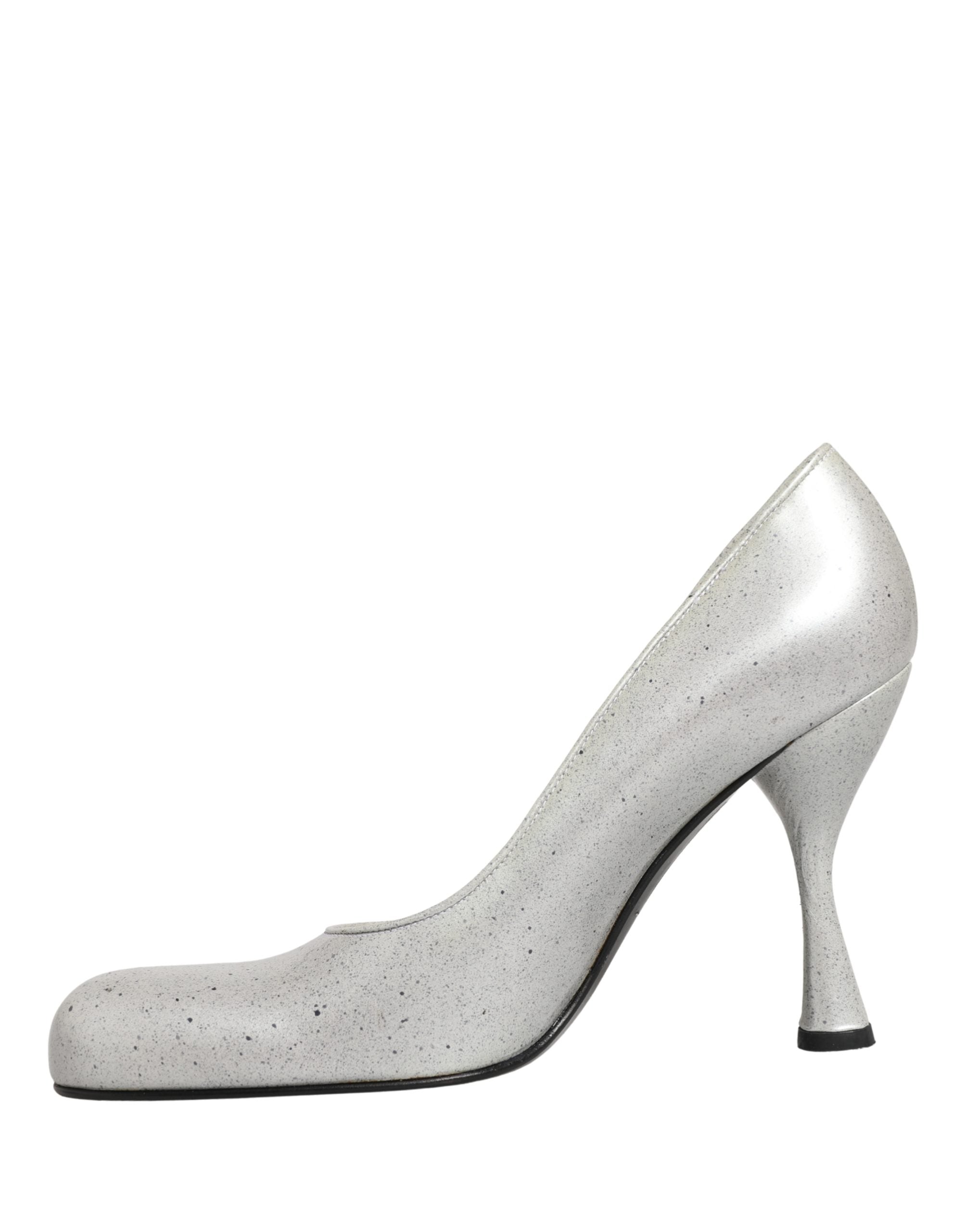 Dolce & Gabbana Weiß Leder High Heels Frauen Pumps Schuhe