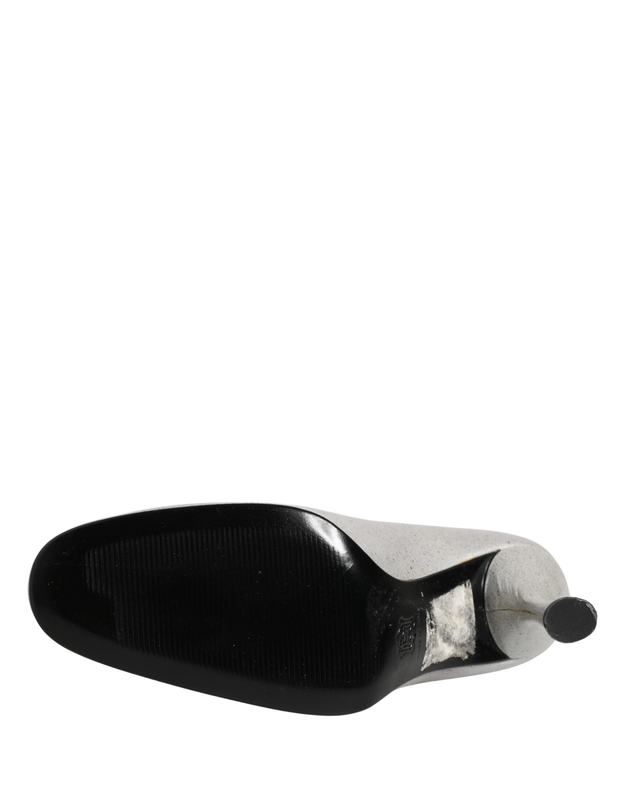 Dolce & Gabbana Weiß Leder High Heels Frauen Pumps Schuhe