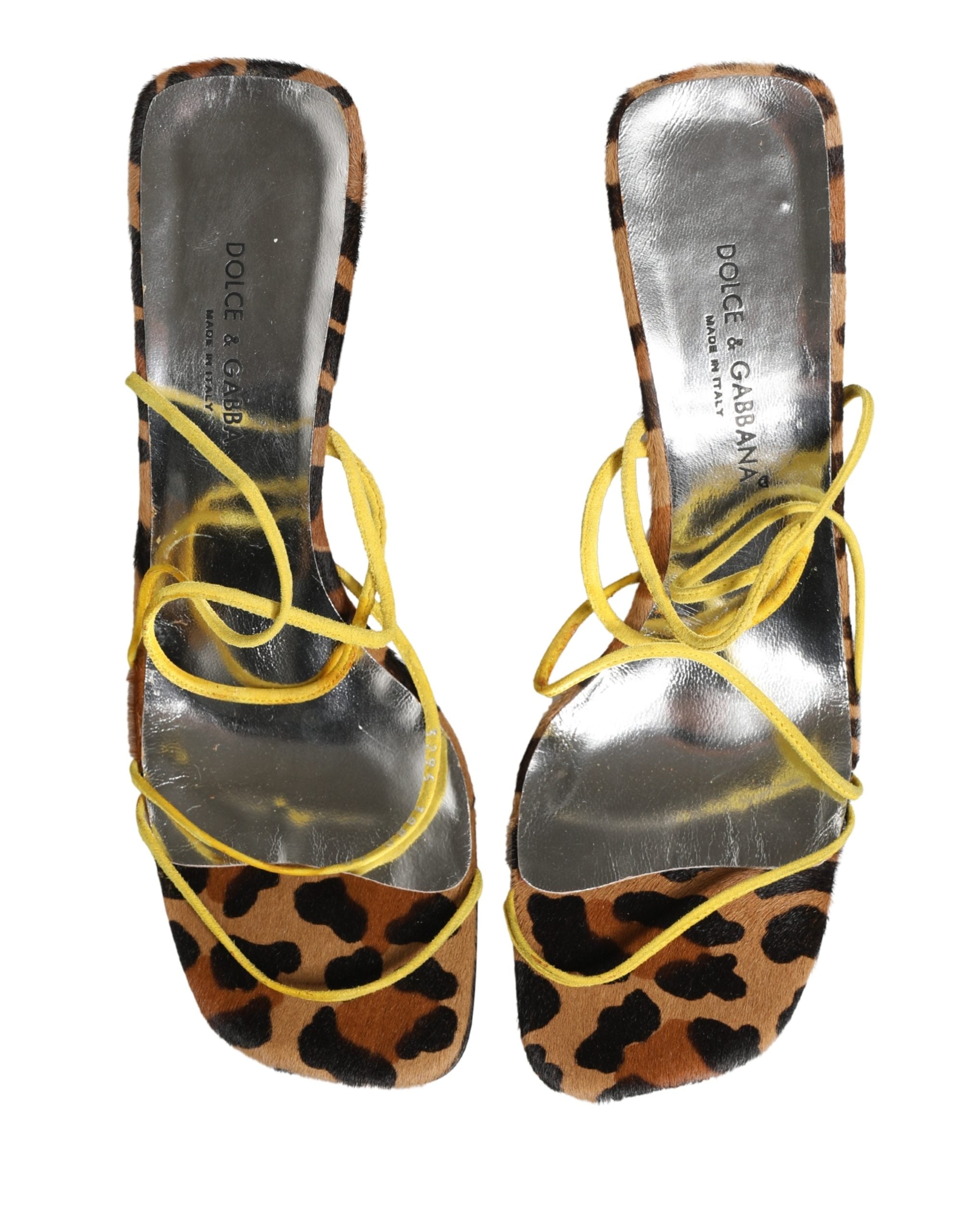 Dolce & Gabbana Mehrfarbige Leder Blockabsatz Sandalen Schuhe