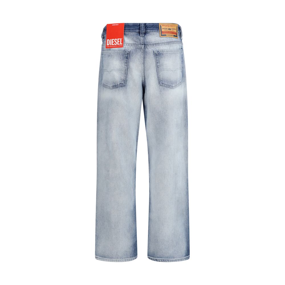 Diesel Blaue Bootcut-Jeans aus Baumwolle