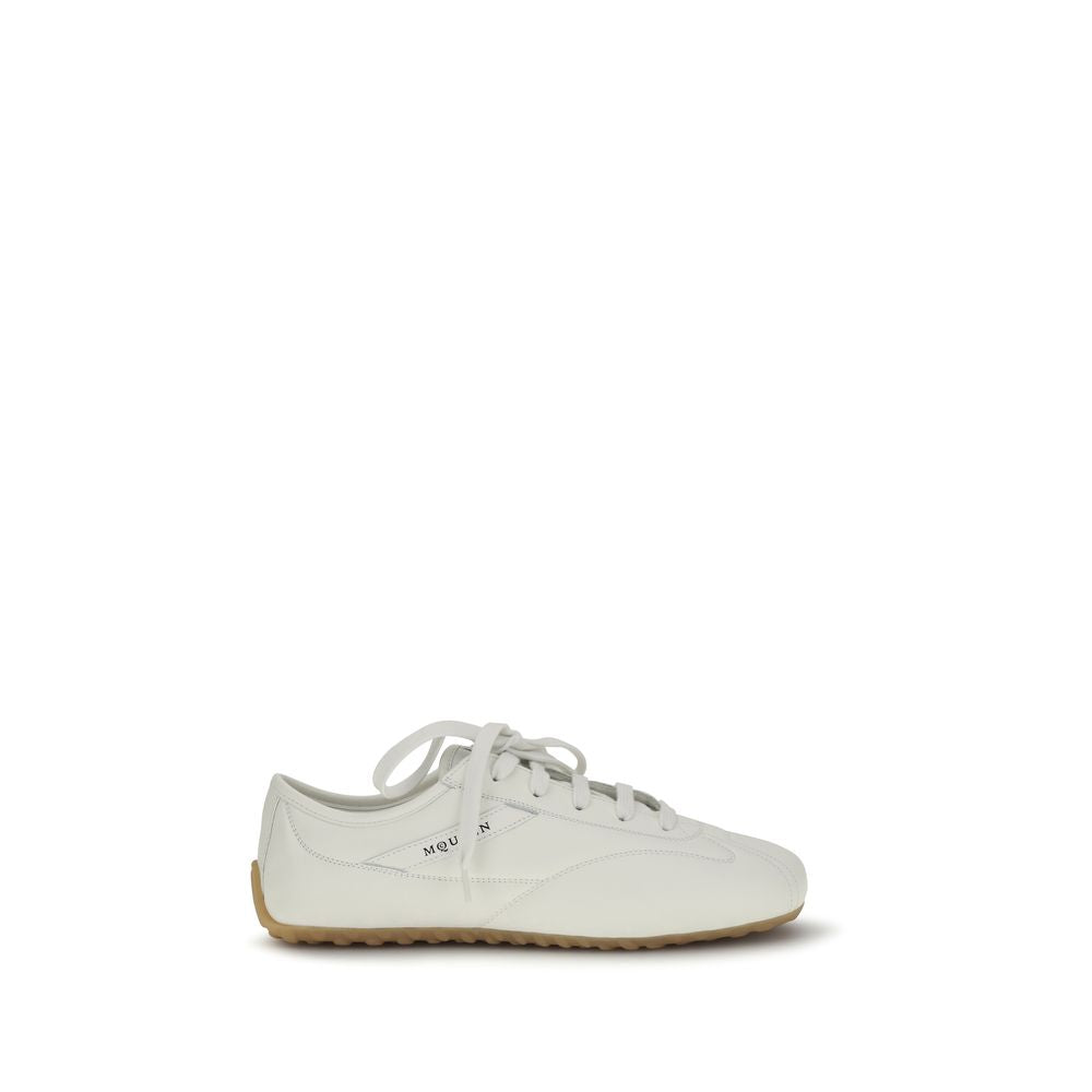 Alexander McQueen Weiße Kalbsleder Bos Taurus Athletic Sneaker