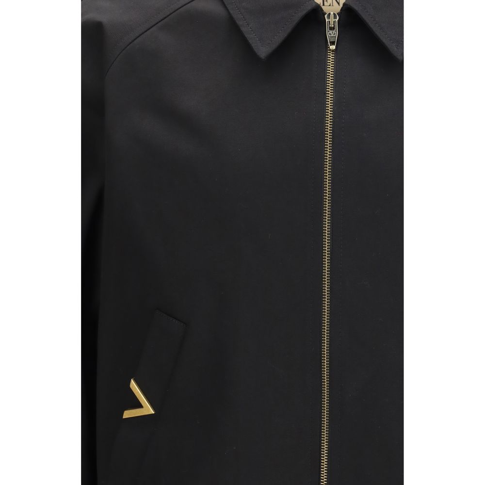 Valentino Garavani Schwarzer Bomber aus Baumwolle
