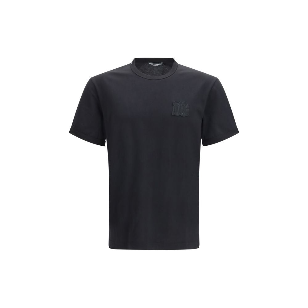 Dolce & Gabbana Schwarzes Baumwoll-T-Shirt