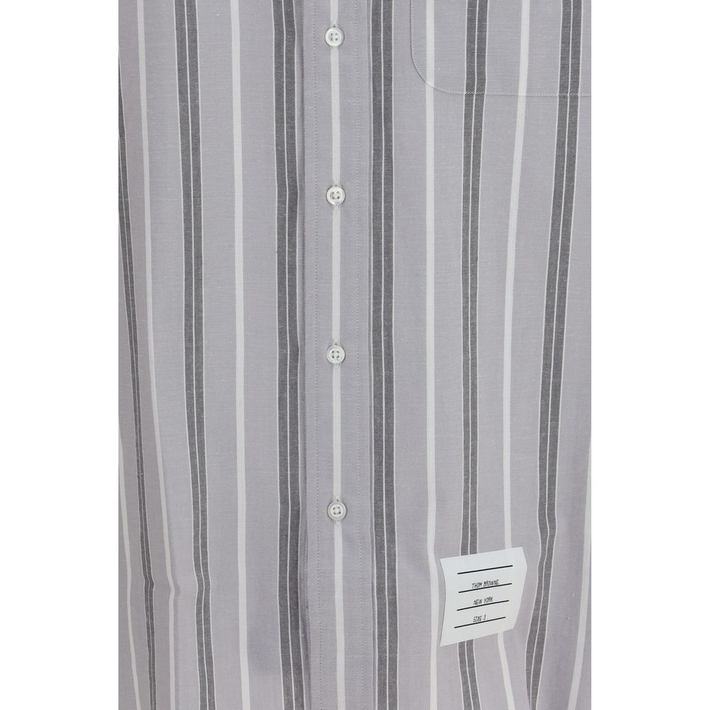 Thom Browne Graues Baumwollhemd mit Muster