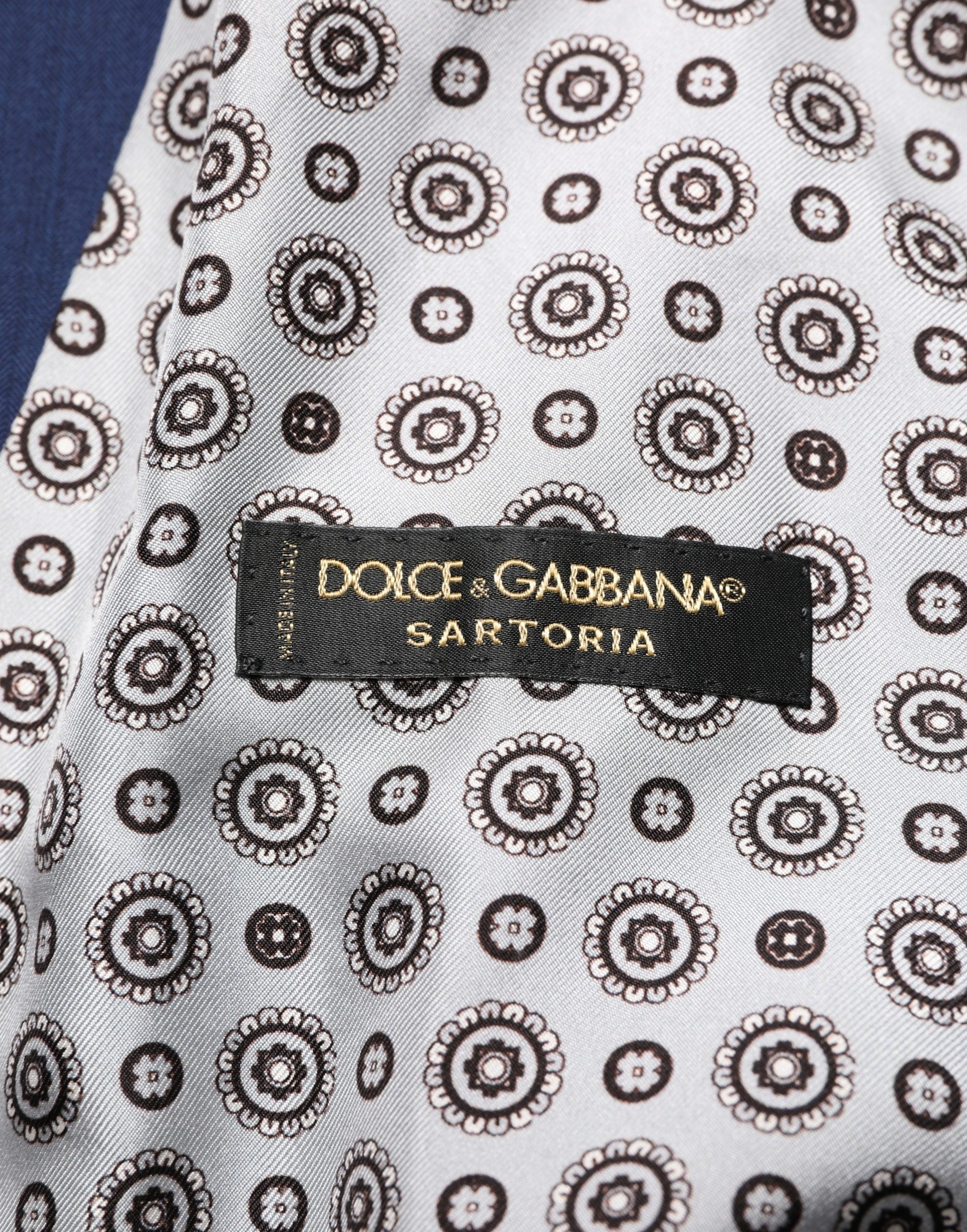 Dolce & Gabbana Marineblaue Wollweste für formelle Anlässe