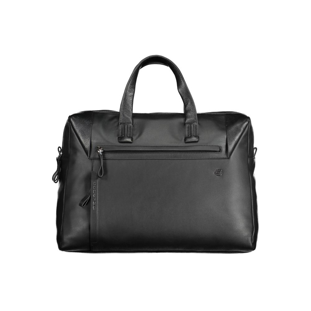 Piquadro Schwarze Leder Aktentasche für Herren