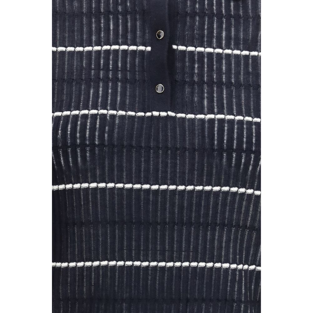 Max Mara Blaues Poloshirt aus Seide