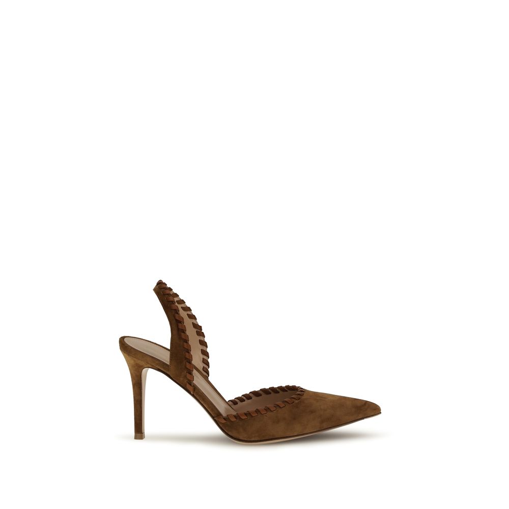 Gianvito Rossi Braune Kalbsleder Bos Taurus High Heel Pumps