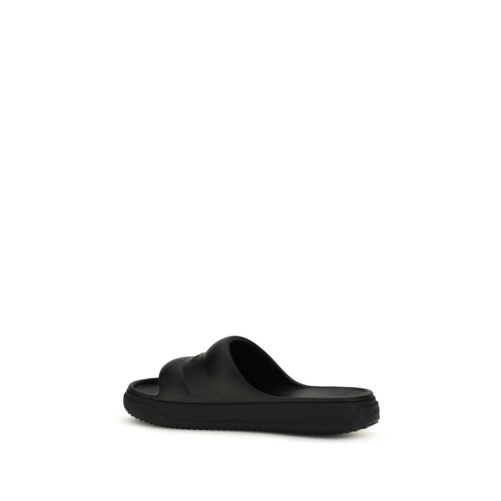 Moncler Schwarze Gummisandalen
