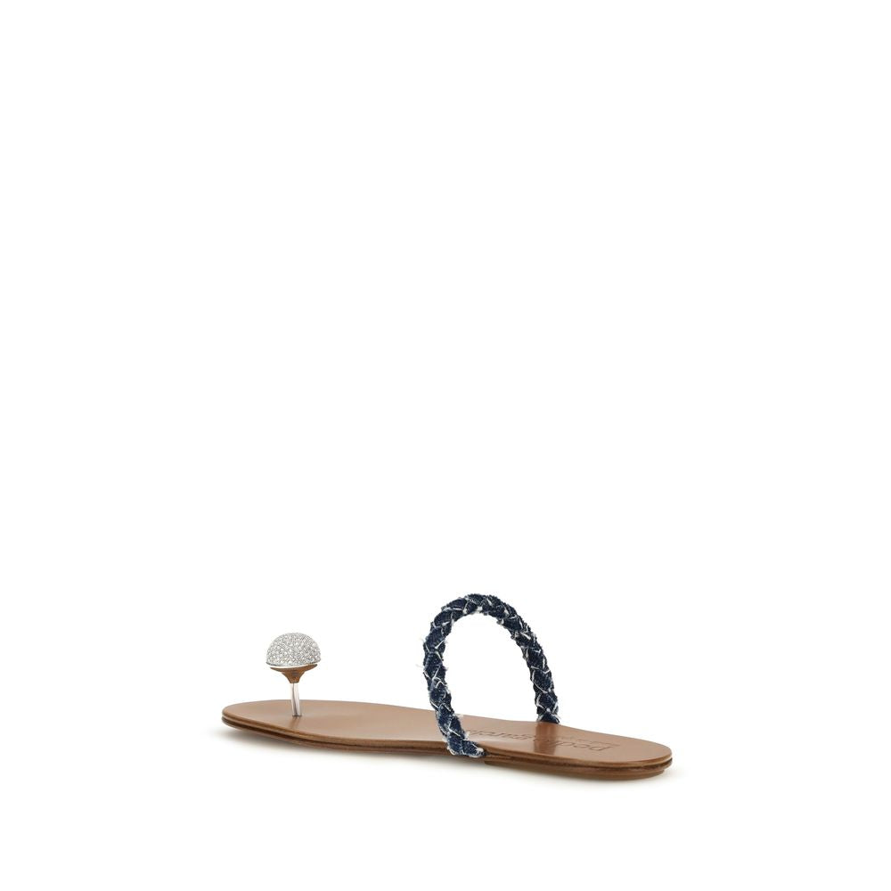 Pedro García Braune Sandalen aus Kalbsleder Bos Taurus