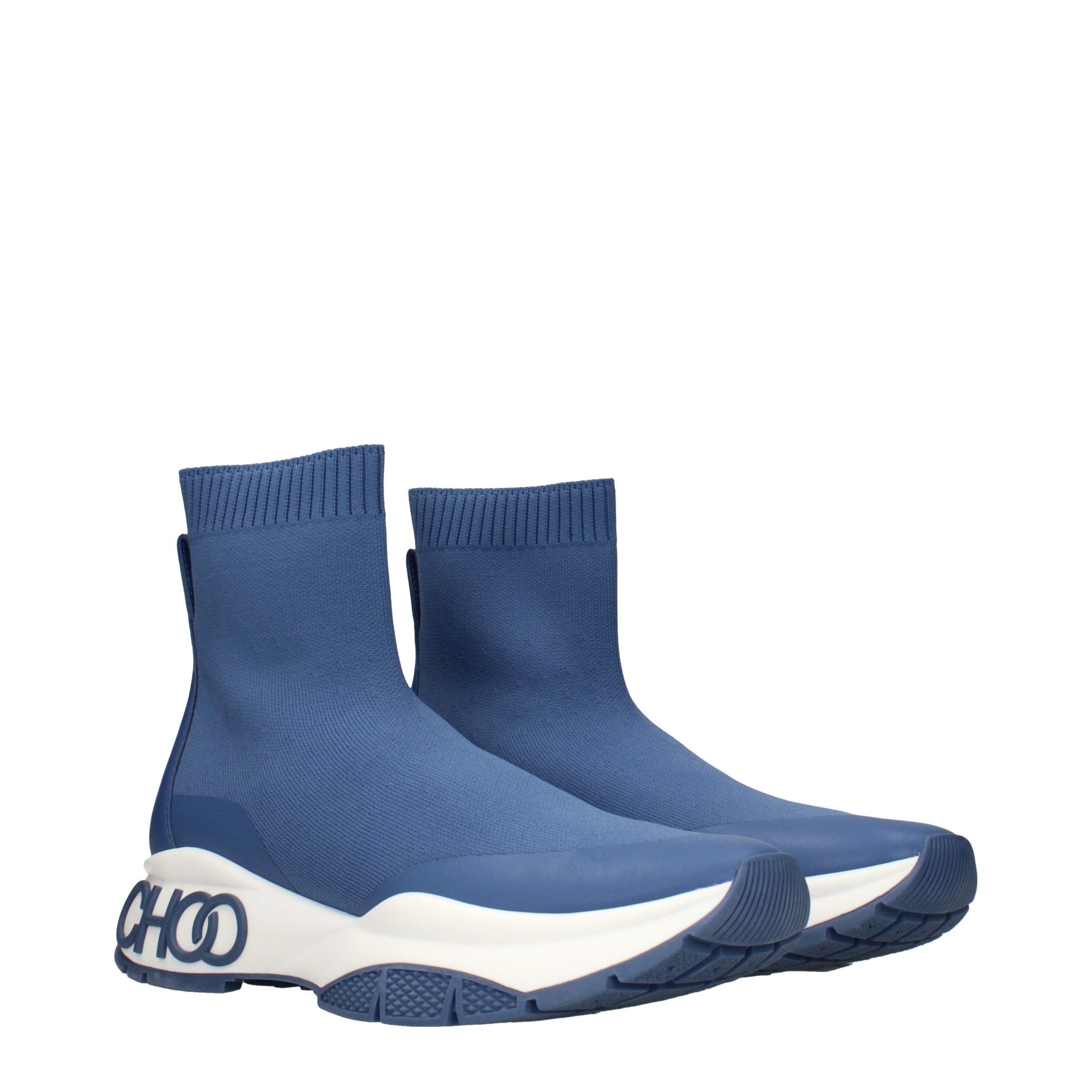 Jimmy Choo Blaue Ankle Boots aus Stoff