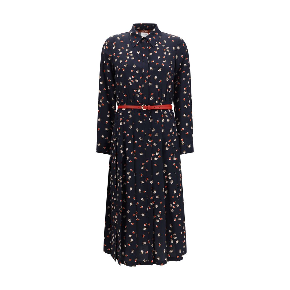 Max Mara Blaues Freizeitkleid aus Acetat