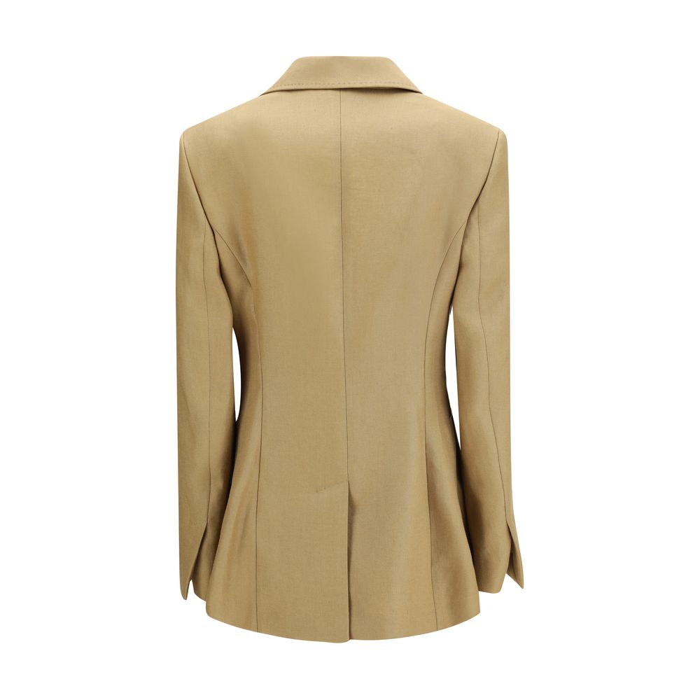 Max Mara Beige Leinenjacke und Mantel
