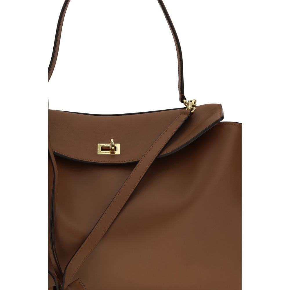 Balenciaga Braune Kalbsleder Bos Taurus Schultertasche