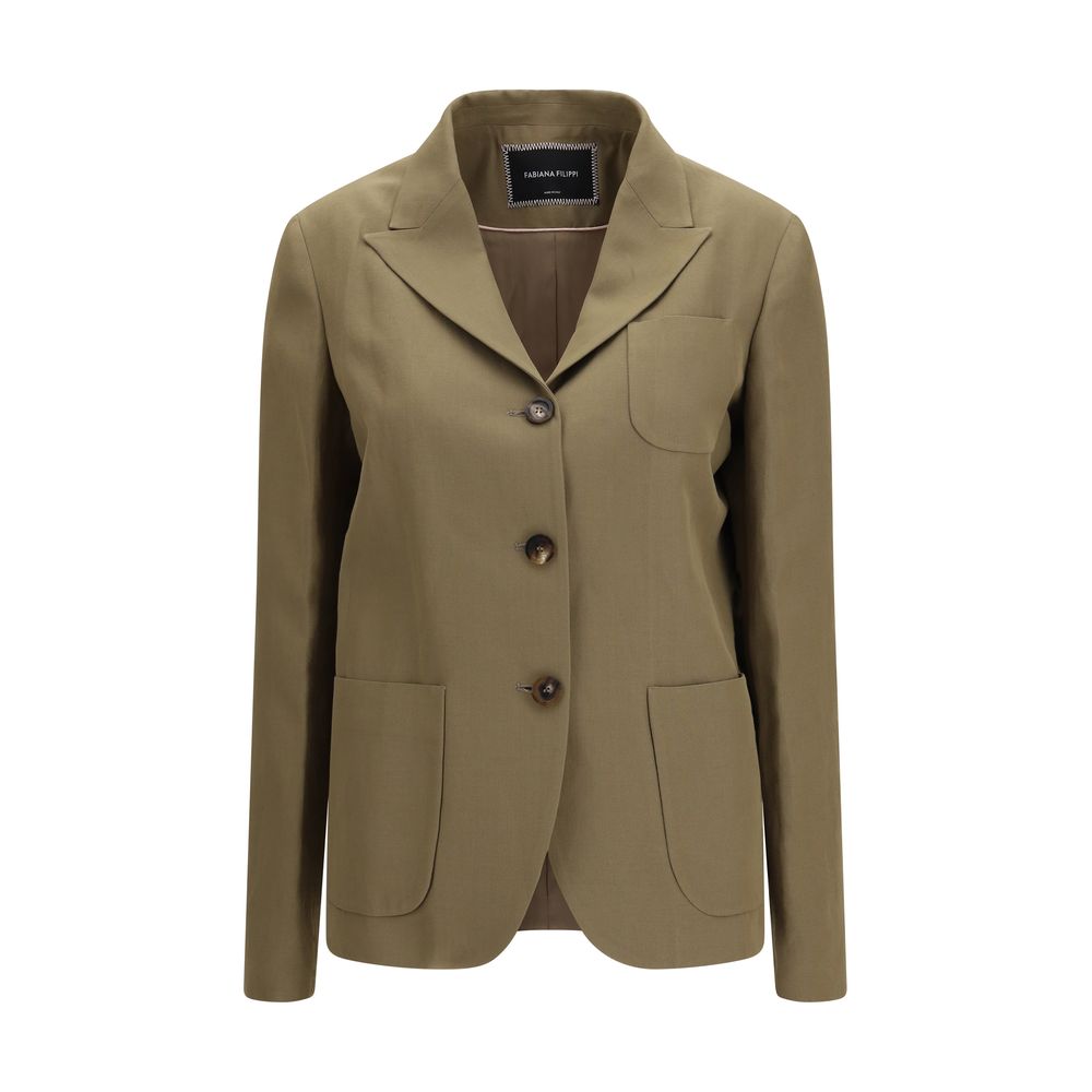 Fabiana Filippi Brauner Viskose-Blazer