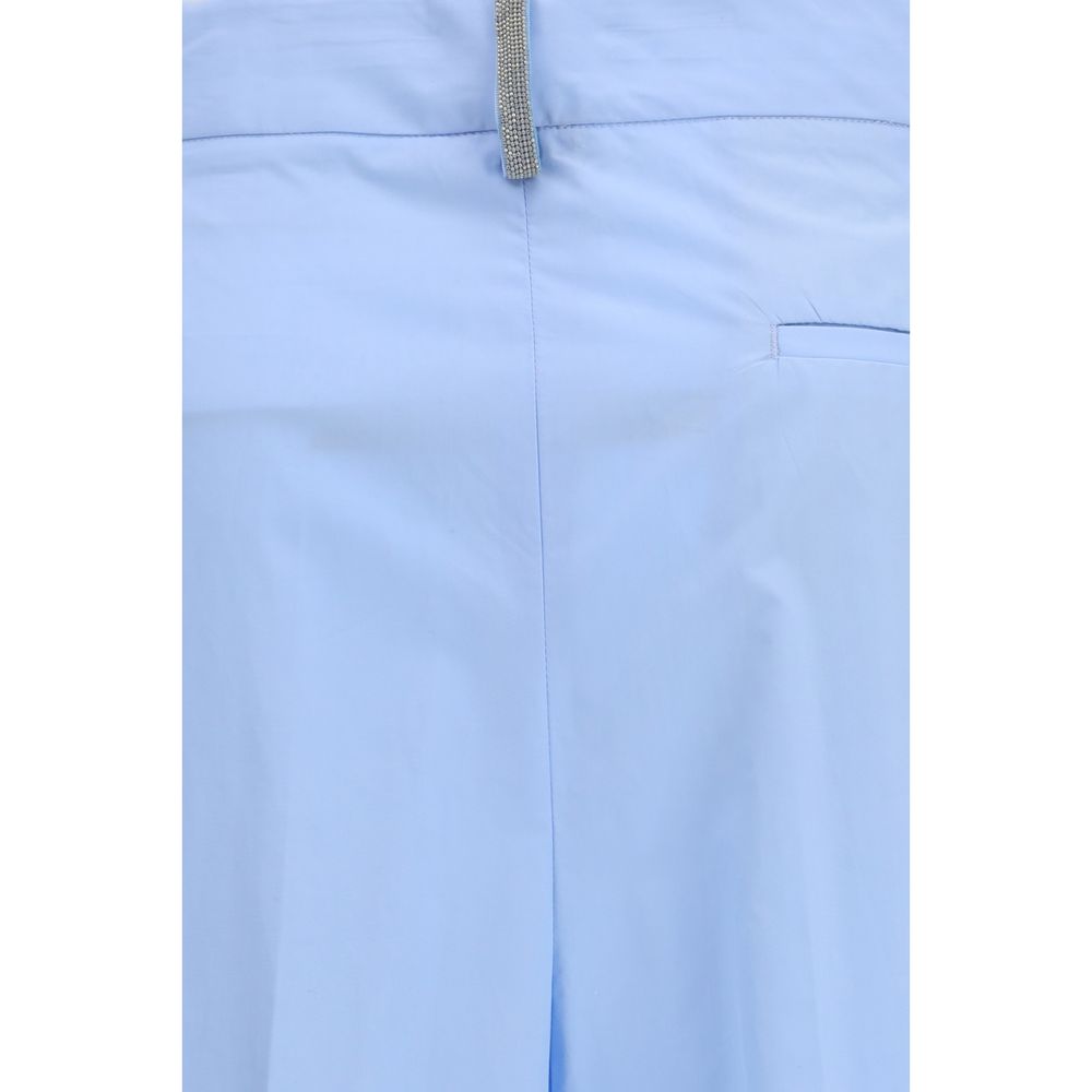 Fabiana Filippi Blaue Baumwoll-Freizeithose