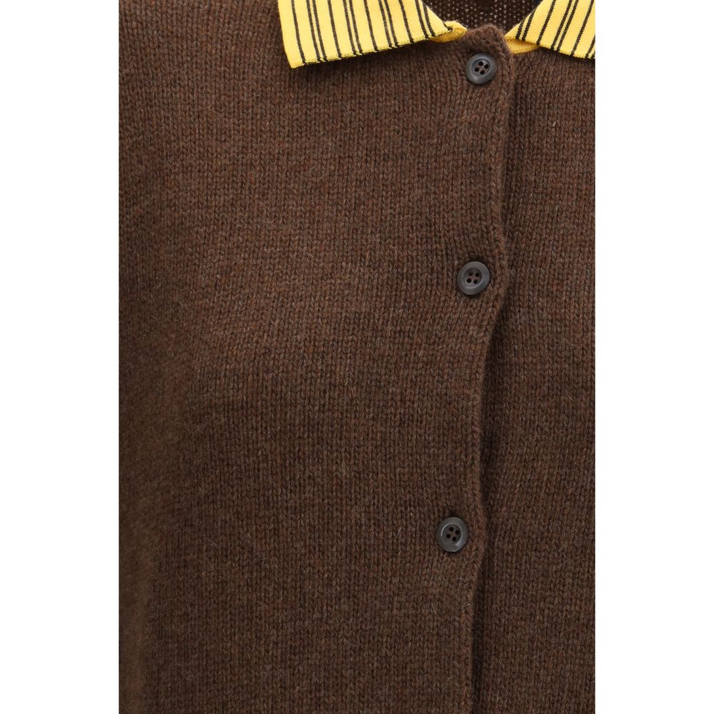 Prada Brauner Kaschmir-Strickjacke