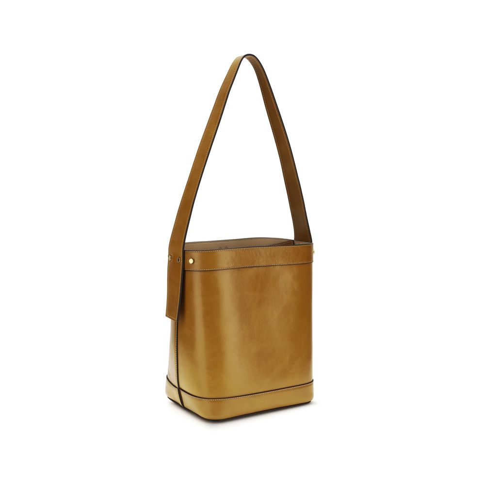 Versace Braune Kalbsleder Bos Taurus Bucket Bag