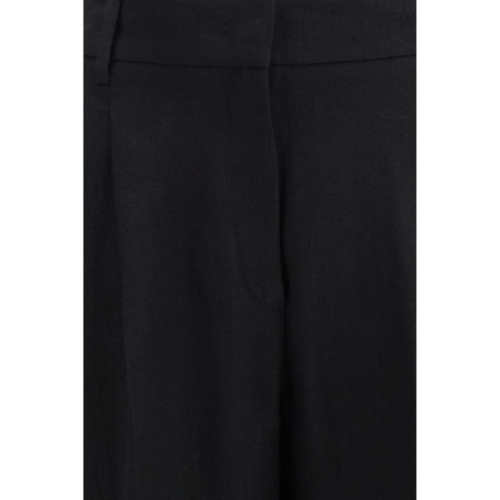 Max Mara Schwarze Leinenhose