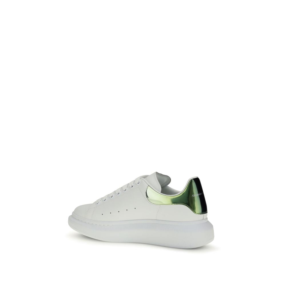 Alexander McQueen Weiße Bos Taurus Kalbsleder Plateau-Sneaker