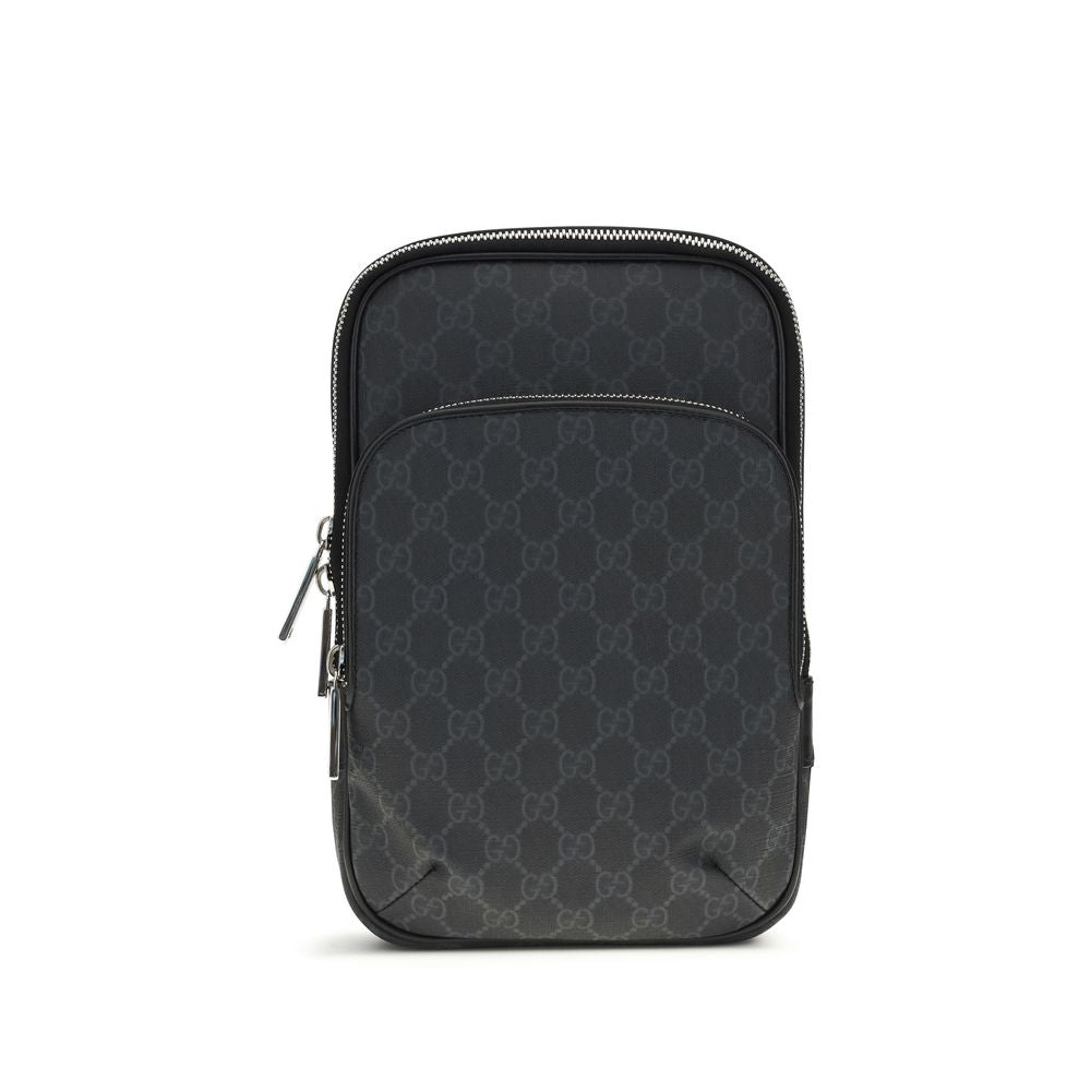 Gucci Schwarze Schultertasche aus Polyurethan