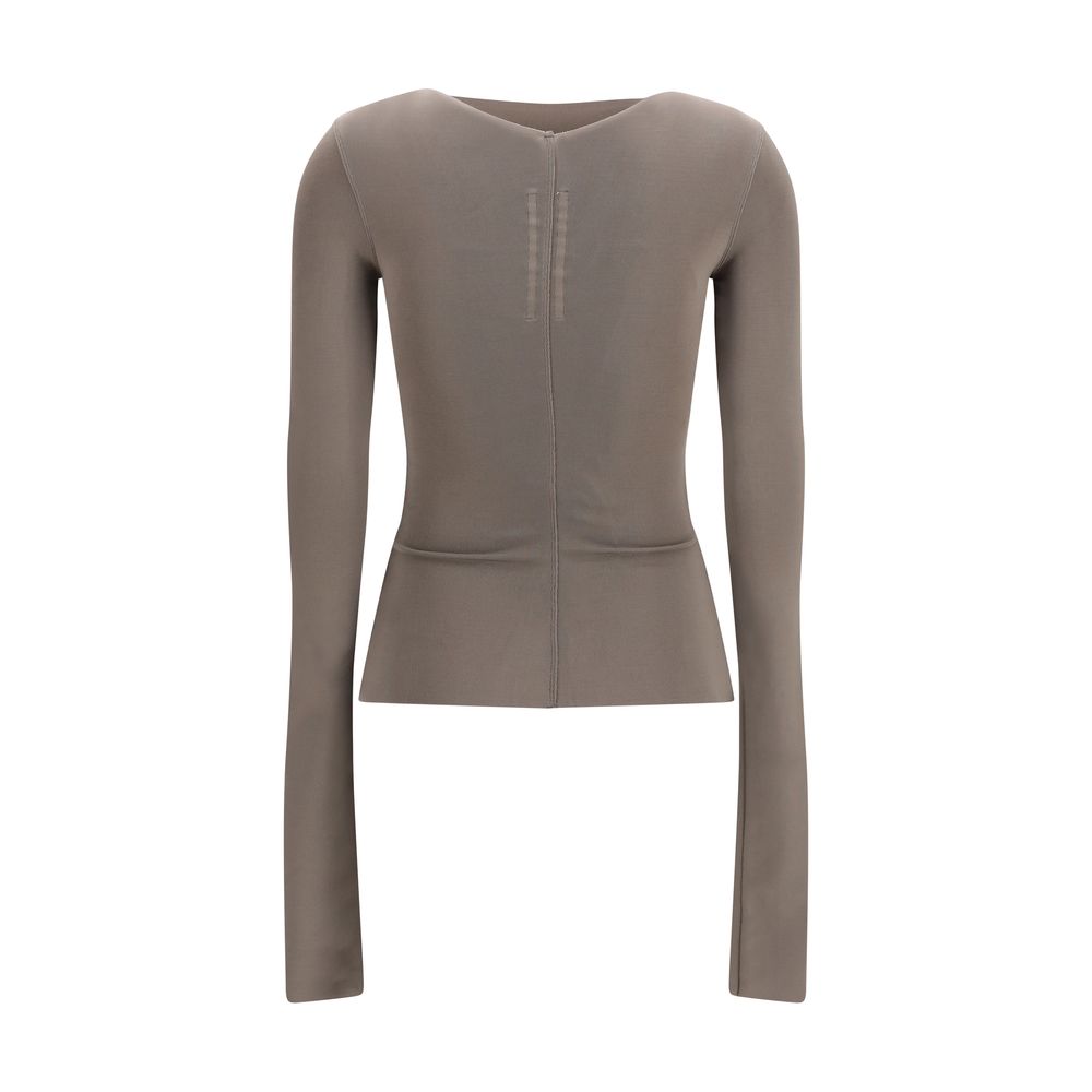 Rick Owens Graues Viskose-Shirt