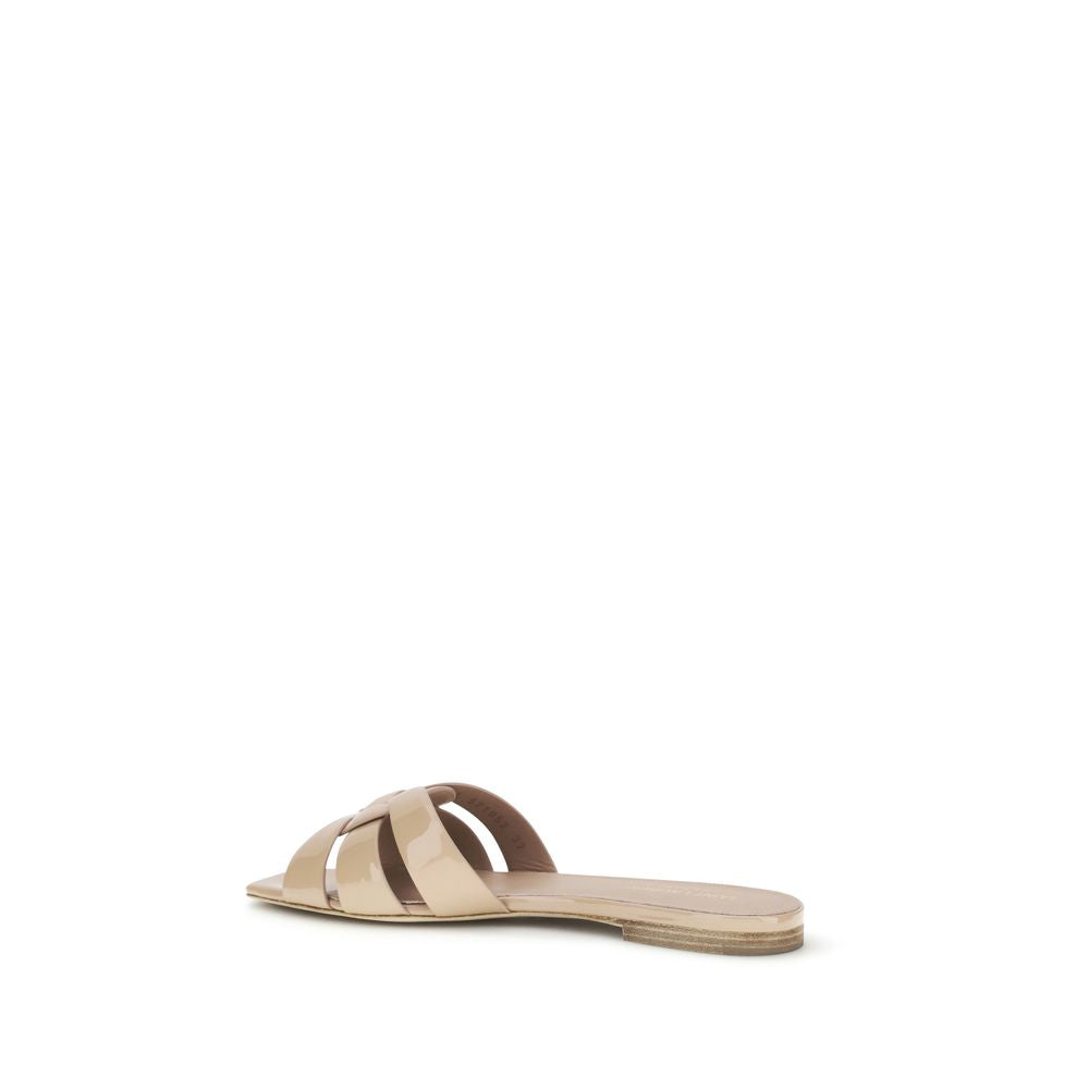 Saint Laurent Multicolor Calf Leather Bos Taurus Sandalen
