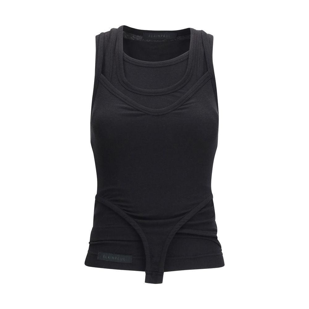 ALAINPAUL Schwarze Lyocell-Tanktops