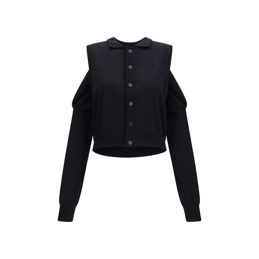 ALAINPAUL Schwarzer Baumwollcardigan