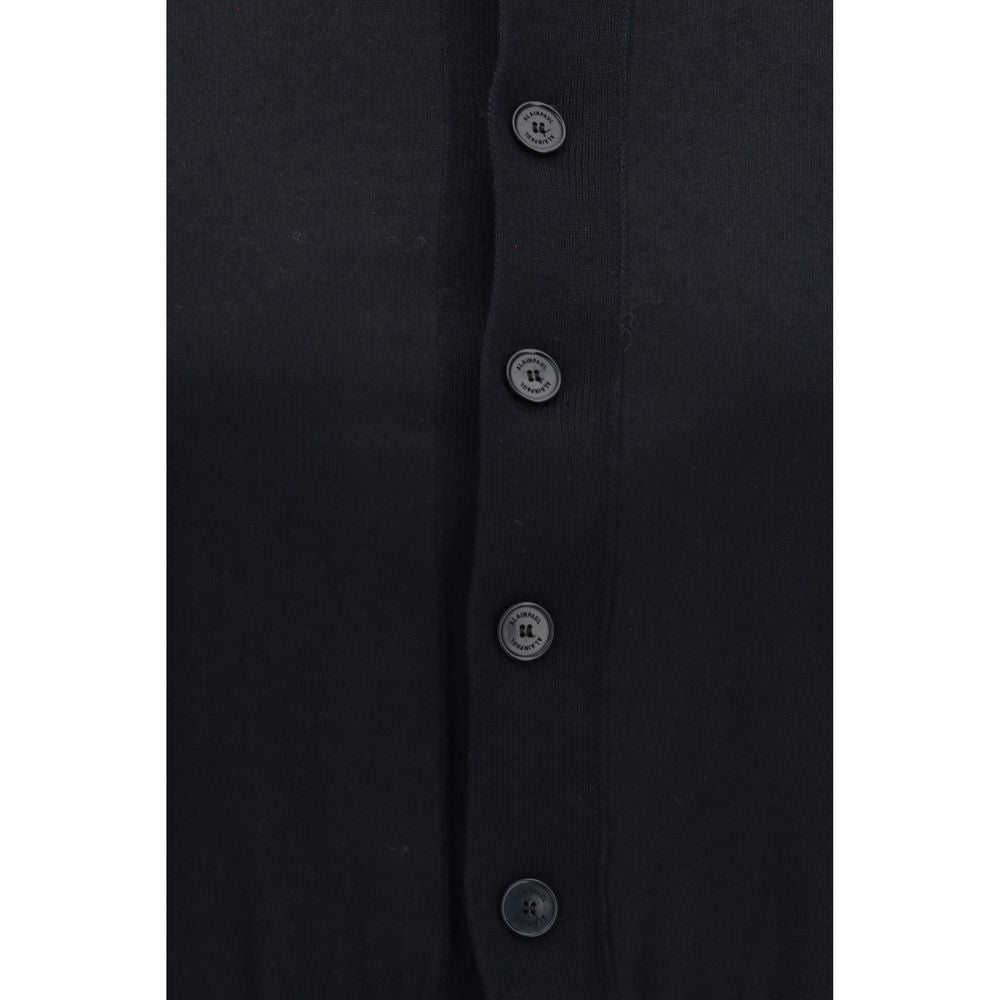 ALAINPAUL Schwarzer Baumwollcardigan