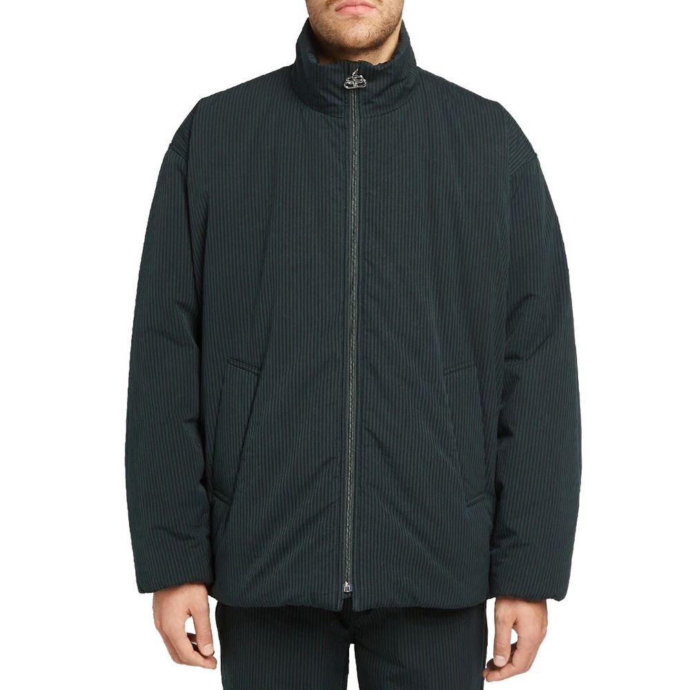 Balenciaga Schwarze Baumwolljacke in voller Länge