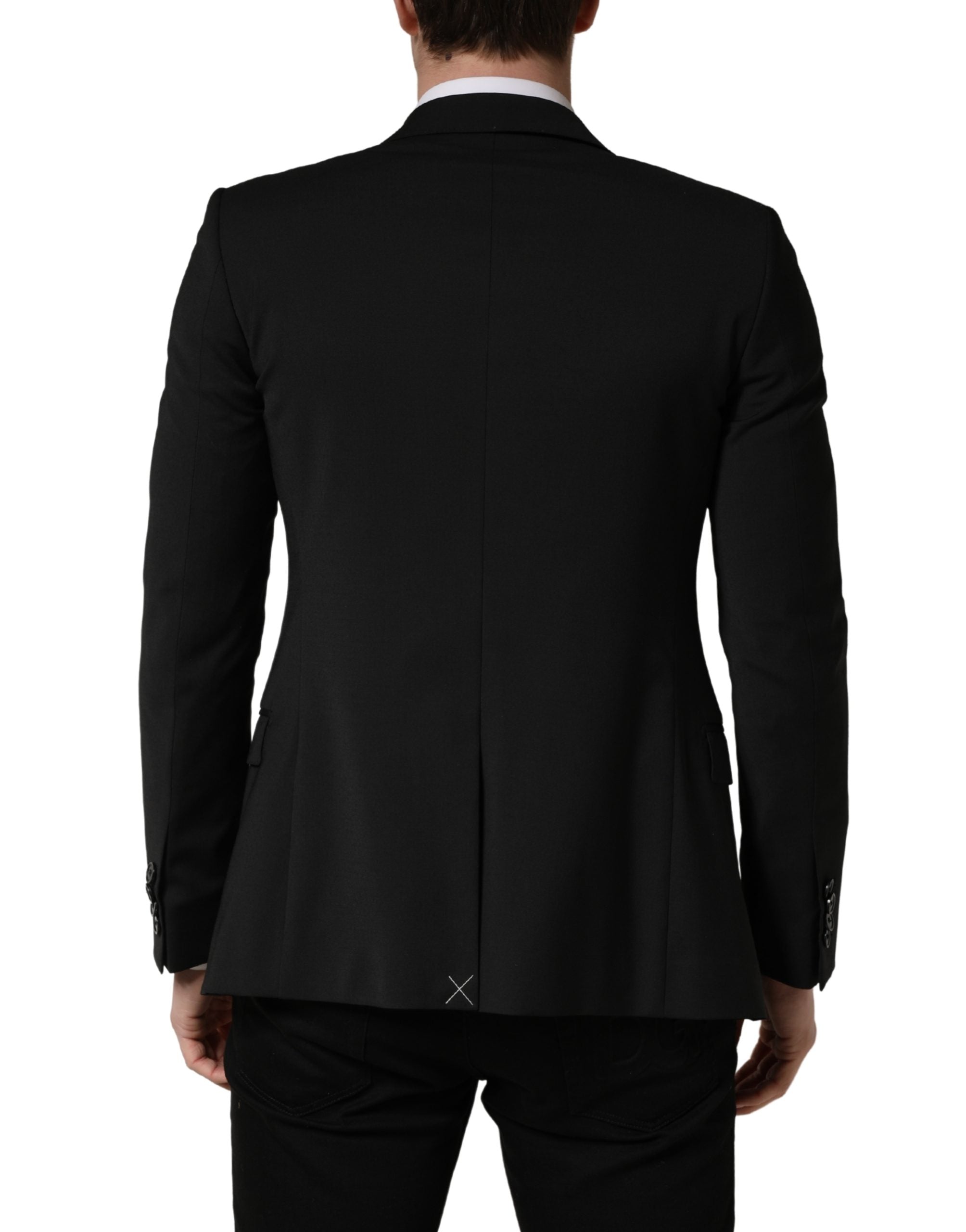 Dolce & Gabbana Schwarze Polyester-Sakko für Herren mit 2 Knöpfen