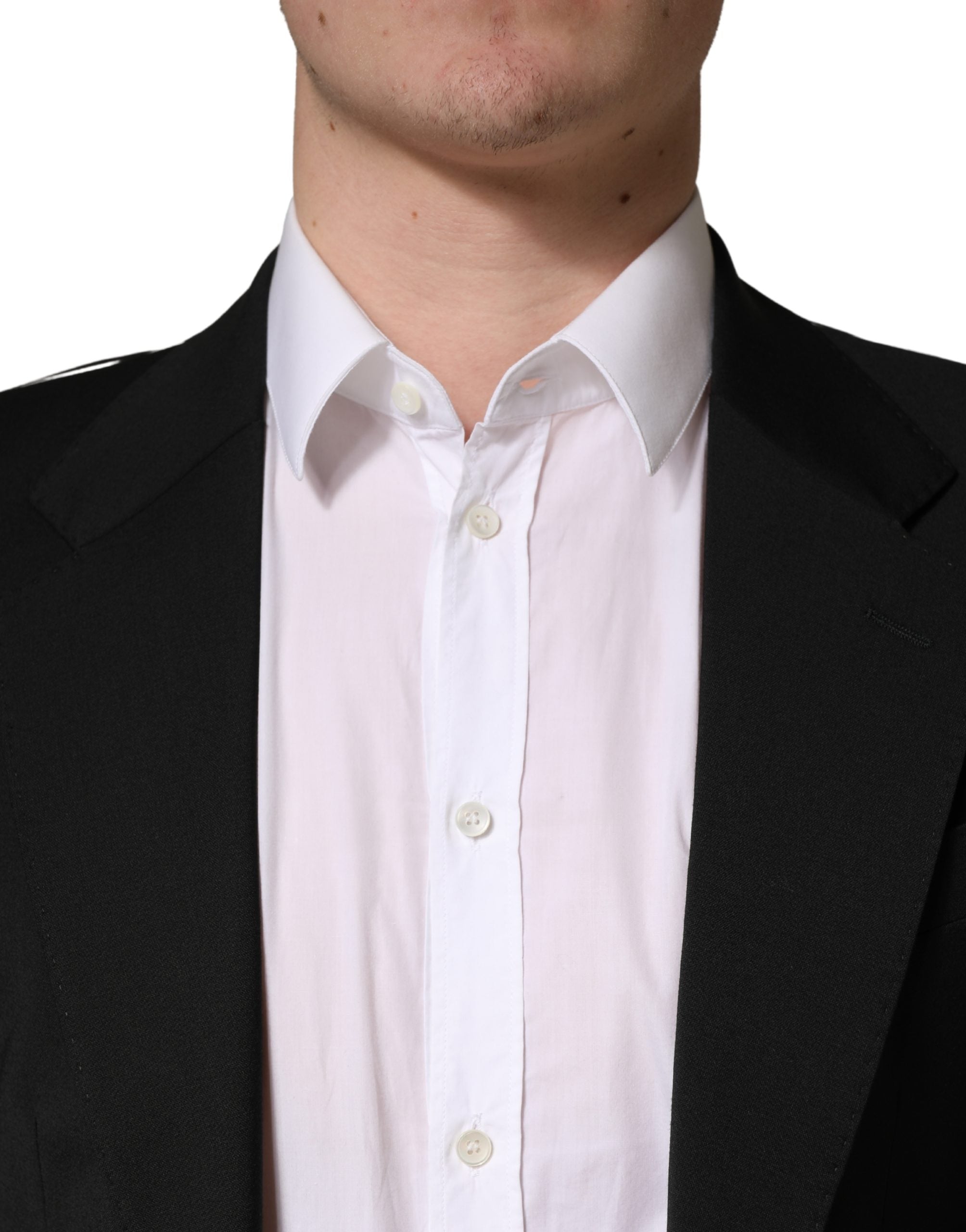 Dolce & Gabbana Schwarze Polyester-Sakko für Herren mit 2 Knöpfen