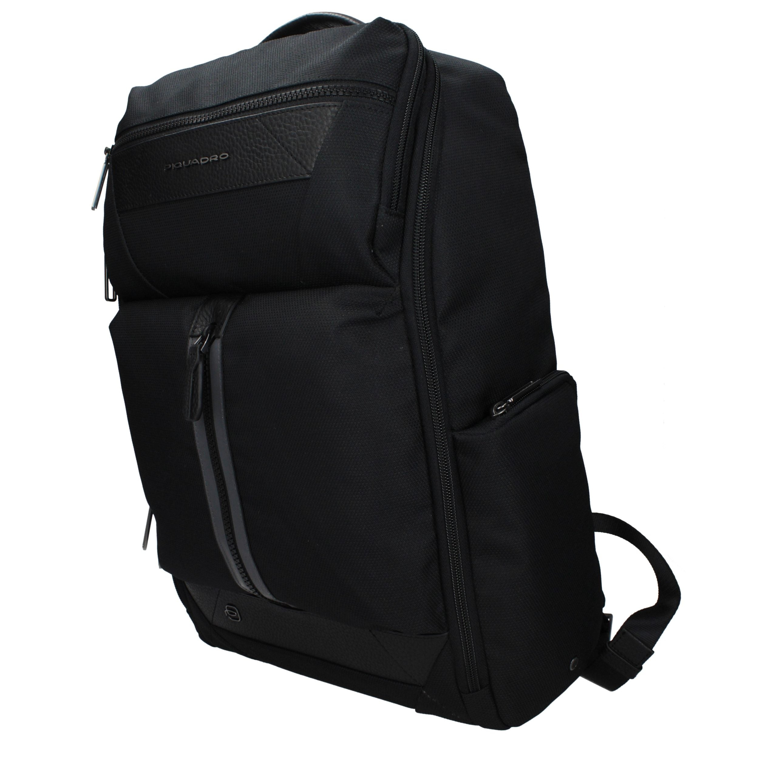 Piquadro Schwarzer Rucksack aus Stoff