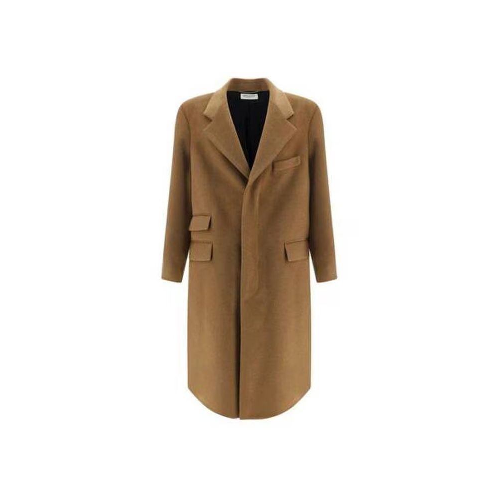 Saint Laurent Brauner Wollmantel