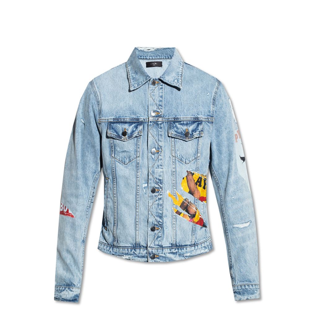 Amiri Blaue Jeansjacke aus Baumwolle