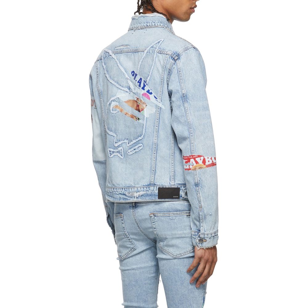 Amiri Blaue Jeansjacke aus Baumwolle