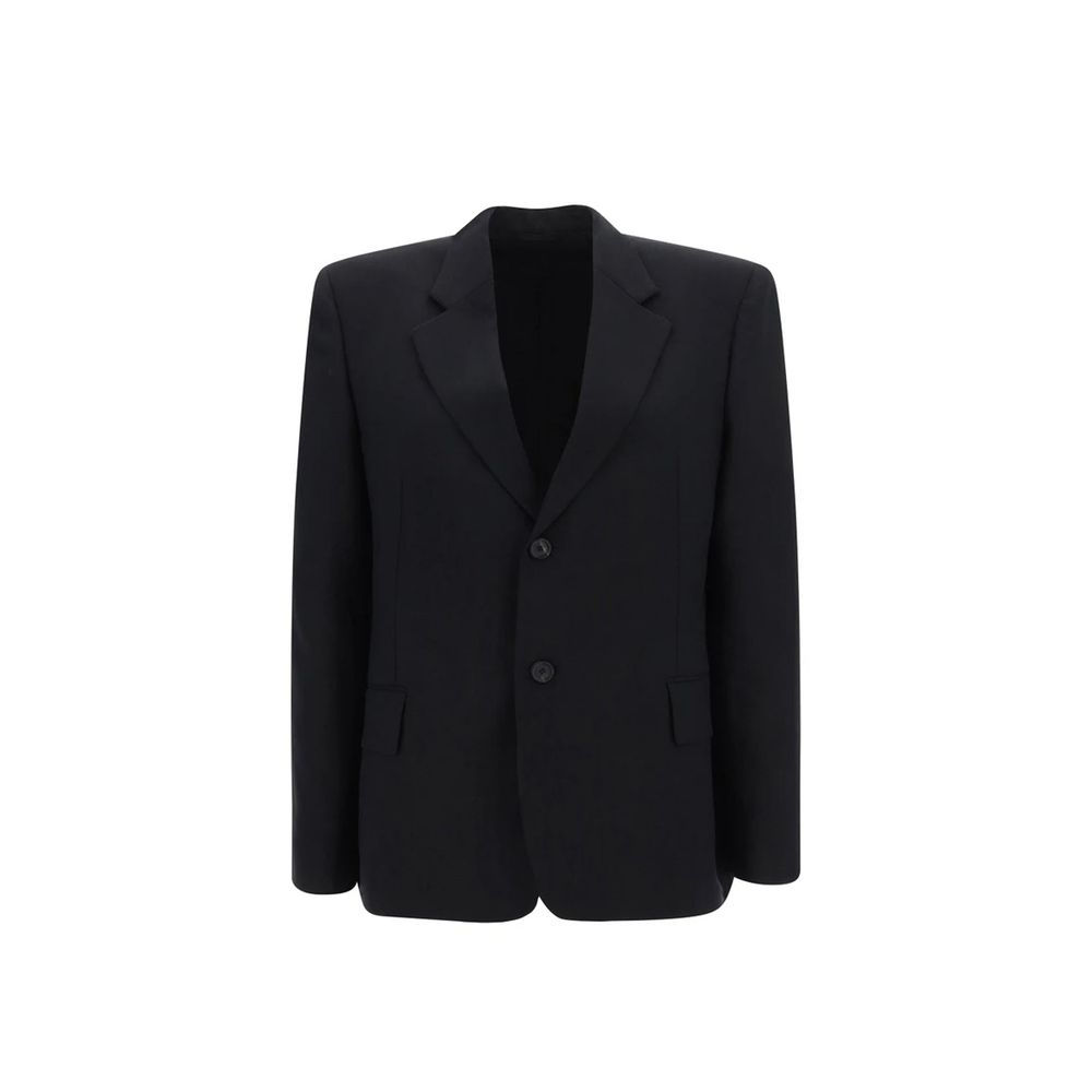 Balenciaga Schwarze Wolljacken und Mäntel