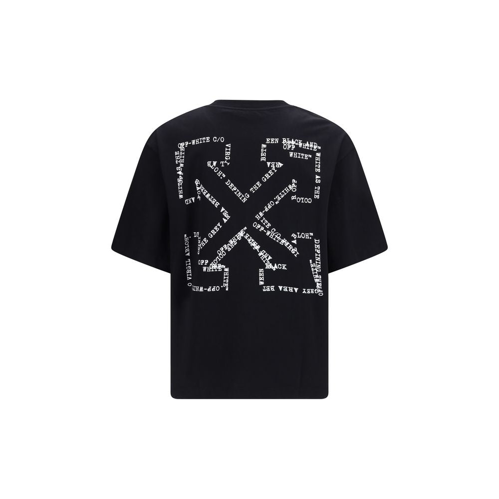 Off-White Schwarzes Baumwoll-T-Shirt