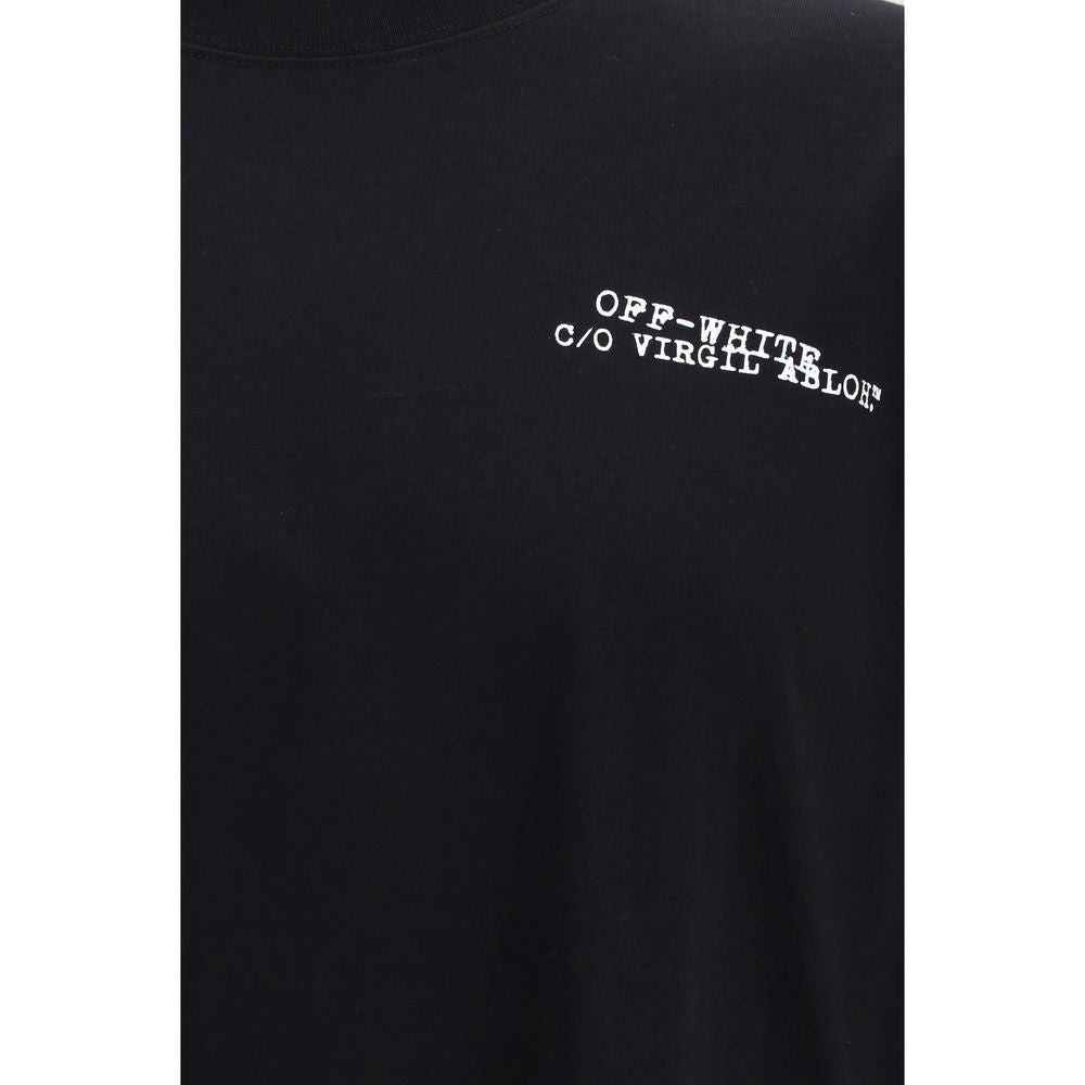 Off-White Schwarzes Baumwoll-T-Shirt