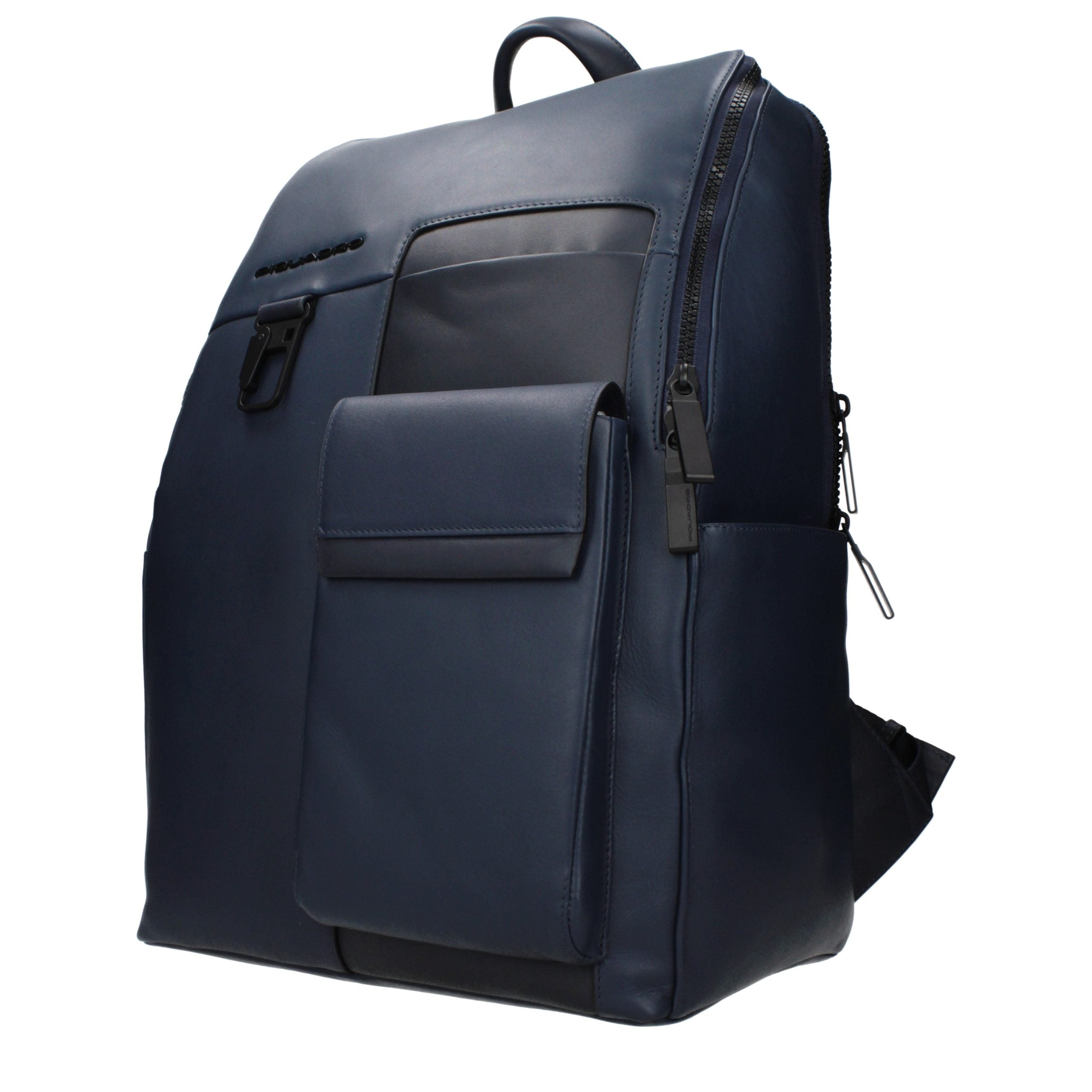 Piquadro Blauer Lederrucksack
