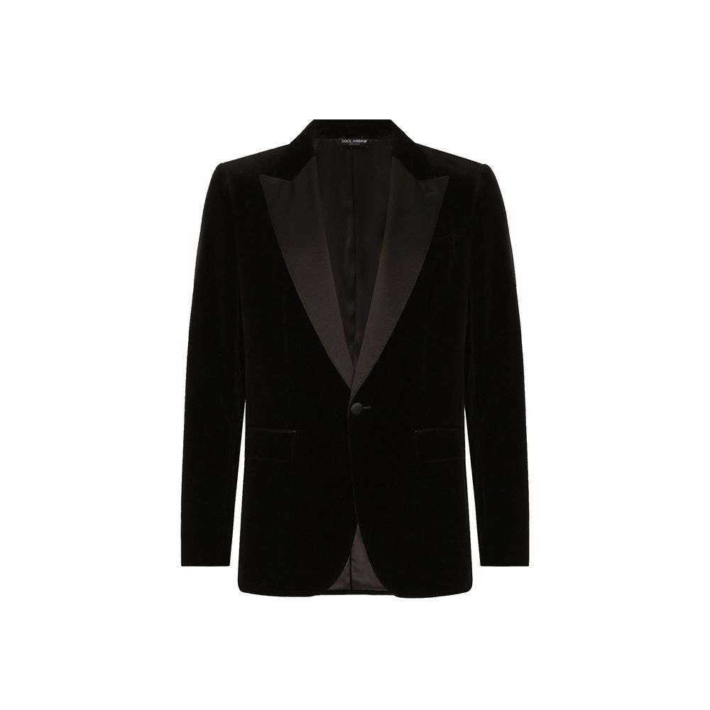 Dolce & Gabbana Schwarzer Baumwoll-Smoking
